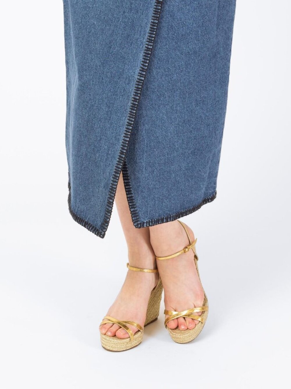 Gucci Gold Raffia Espadrille Wedges - Size 7.5-8 - Picture 2 of 6